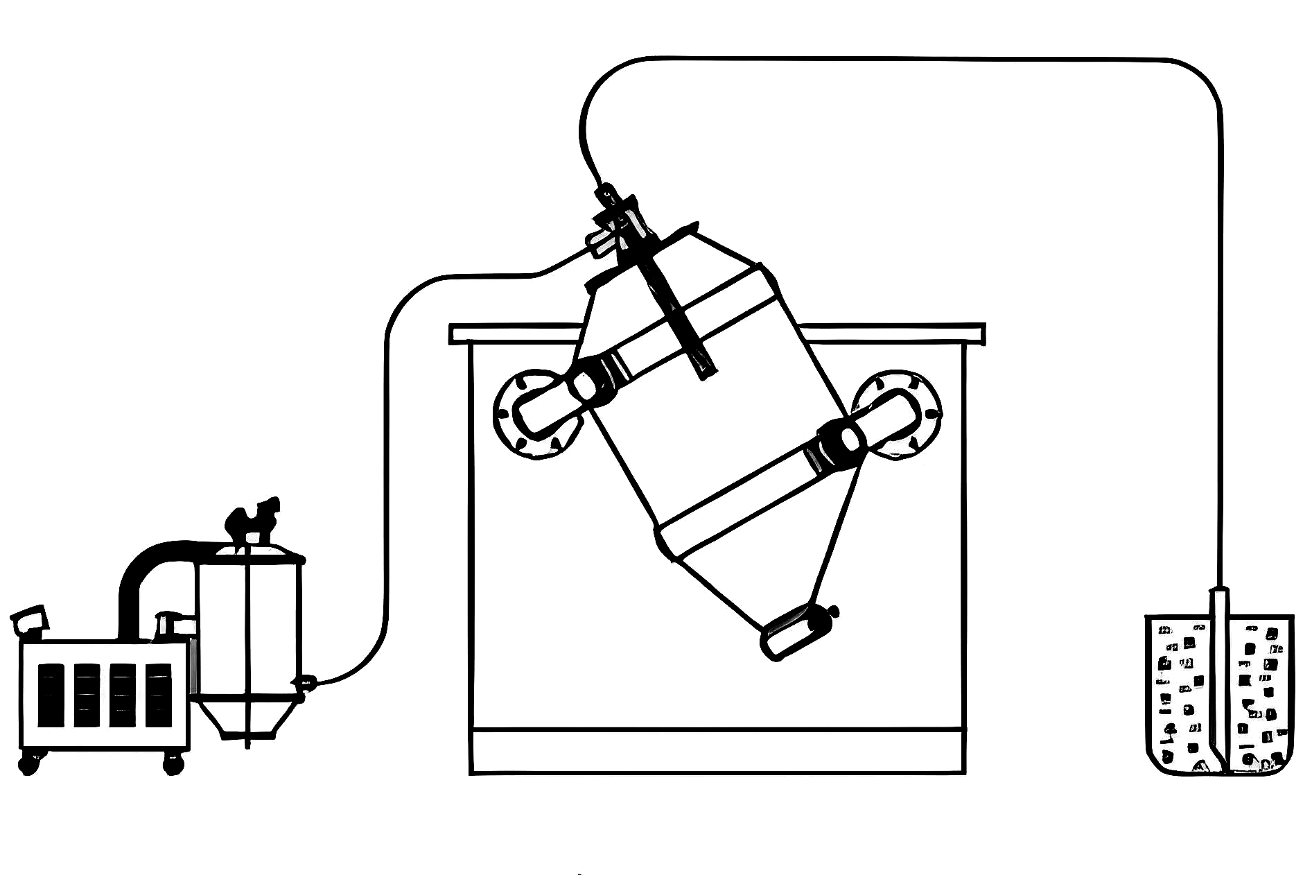 三维混合机加料