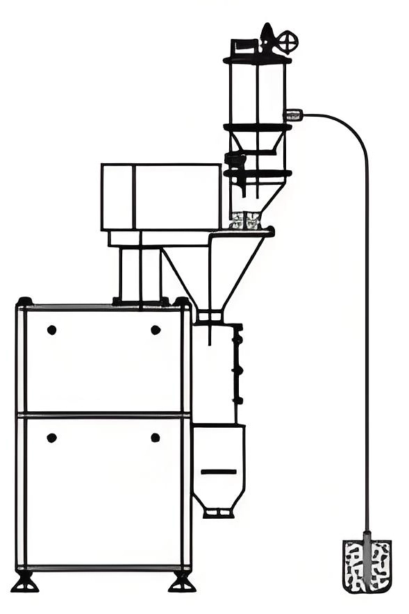 药品干法制粒机加料示意图