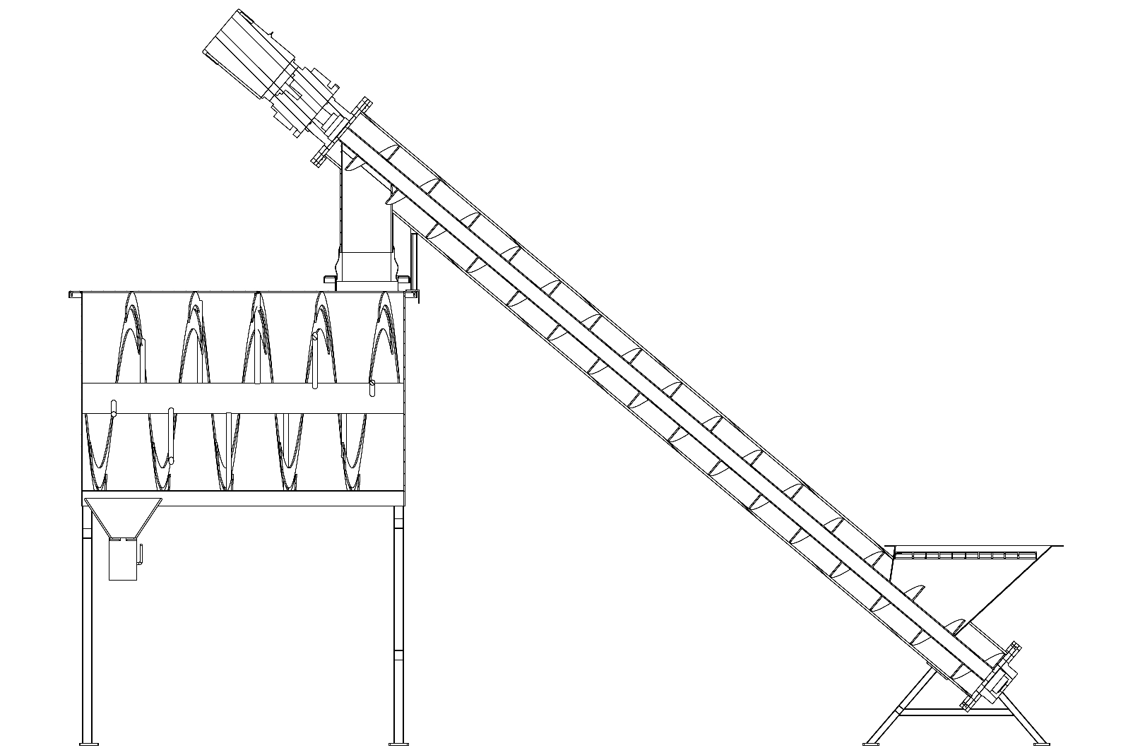 搅拌机螺旋加料