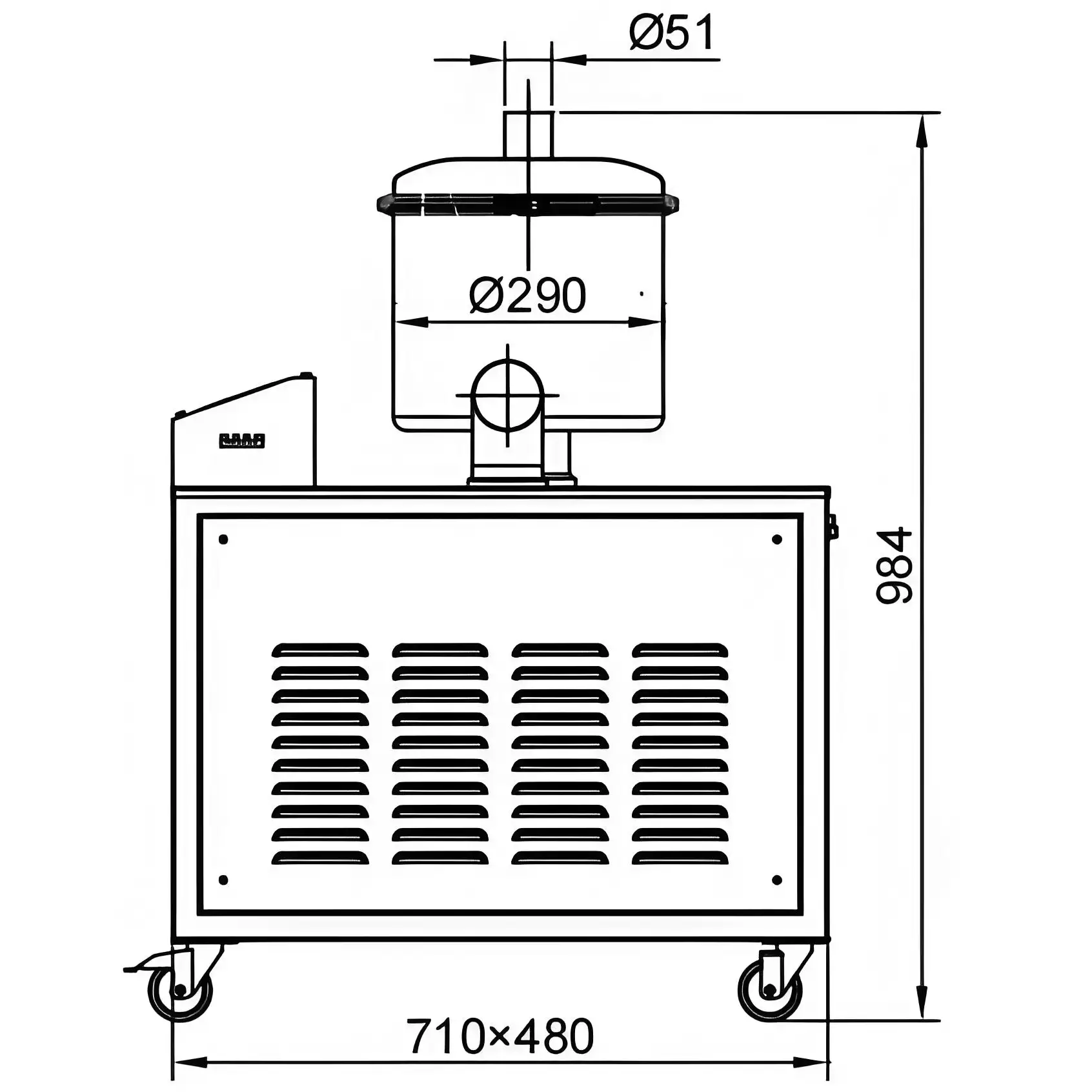 电动真空上料机ZKJ-1风机尺寸