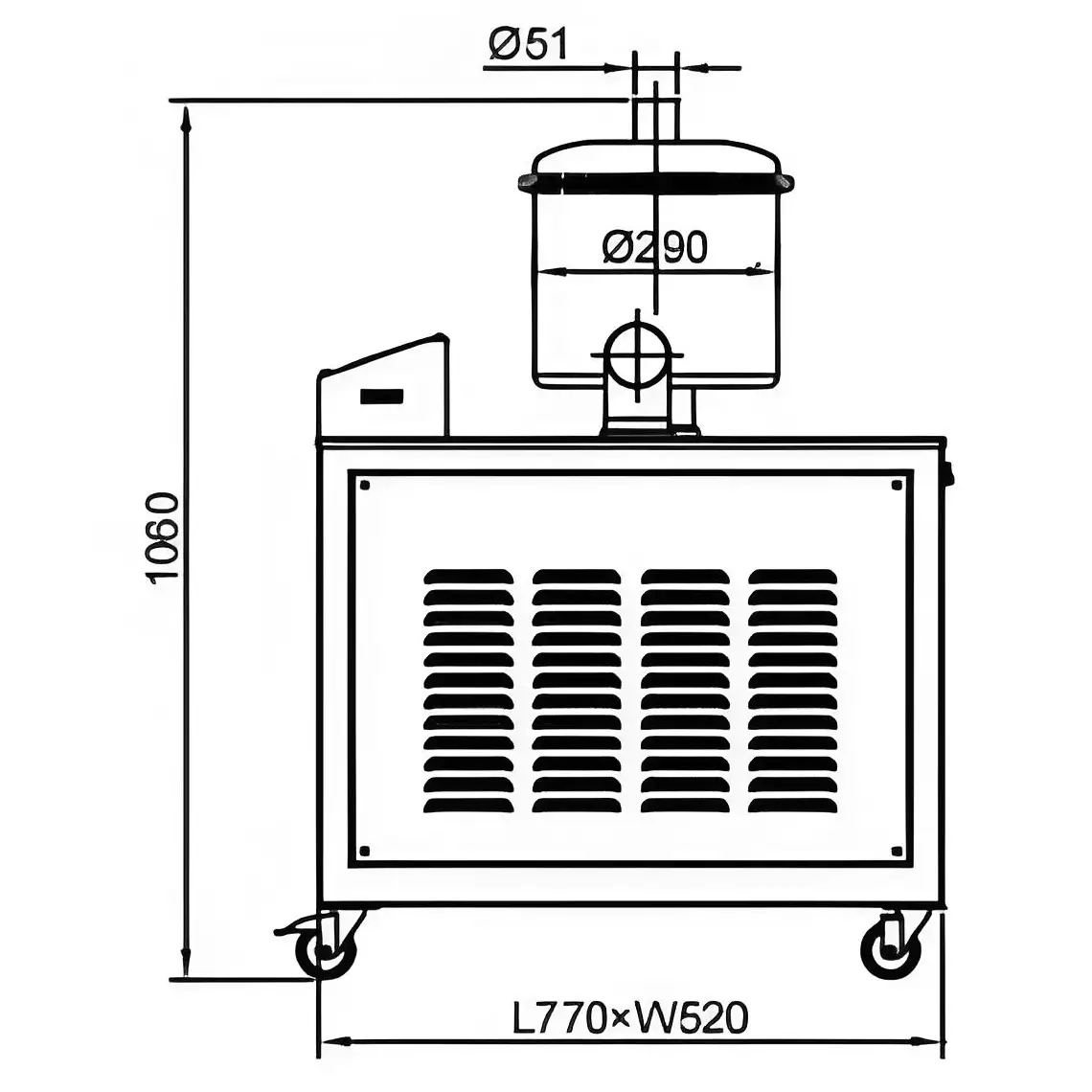 电动真空上料机ZKJ-4风机尺寸
