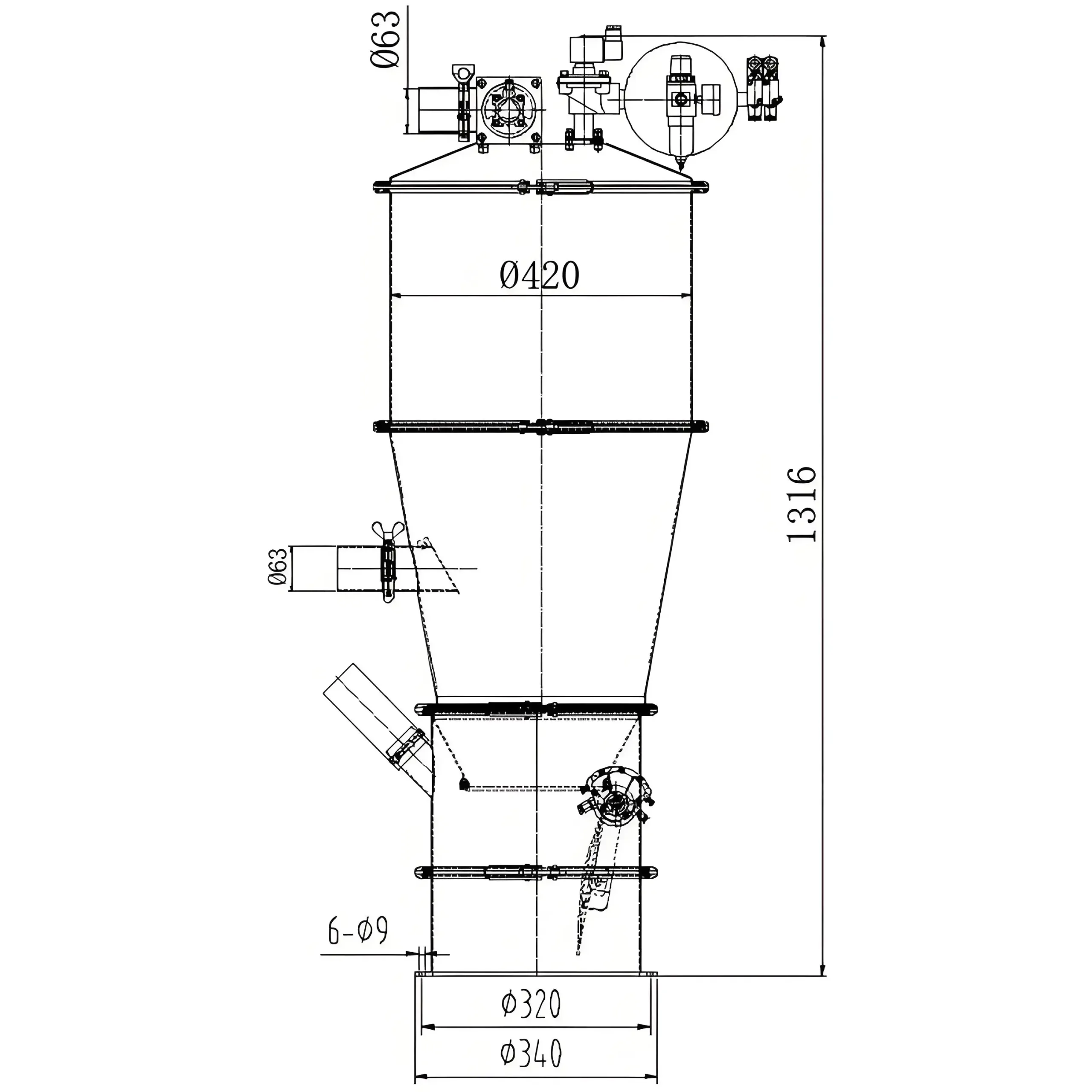 电动真空上料机ZKJ-6图纸