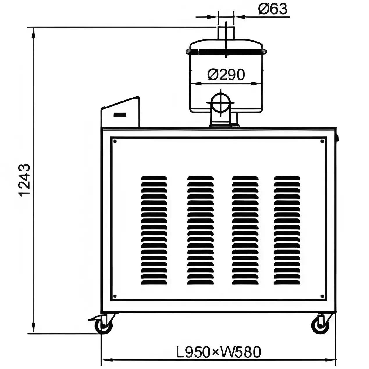 电动真空上料机ZKJ-6风机尺寸